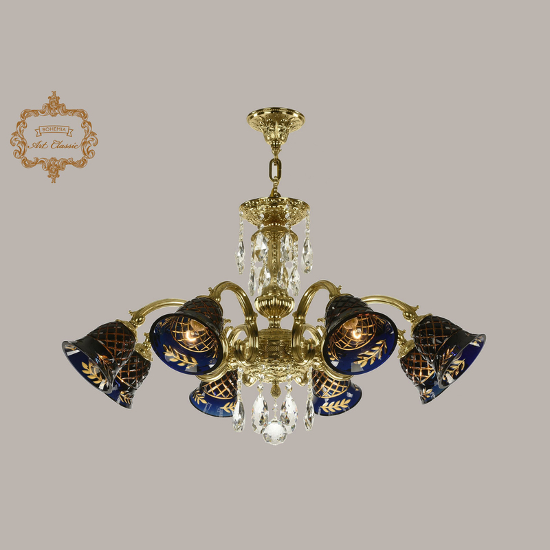 Подвесная люстра Art Classic 31.31.8.NV215IV.150SP.G.Sp.Amber.Blue.1B в Санкт-Петербурге
