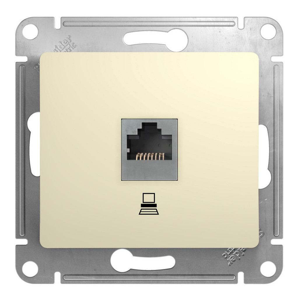 Розетка компьютерная RJ45 кат.5E Systeme Electric Glossa Беж GSL000281K в Санкт-Петербурге