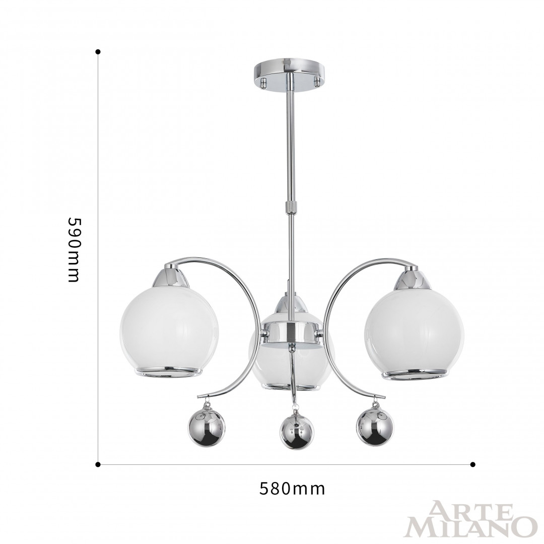 Люстра на штанге Arte Milano Neapolis 276207/3 Ni в #REGION_NAME_DECLINE_PP#