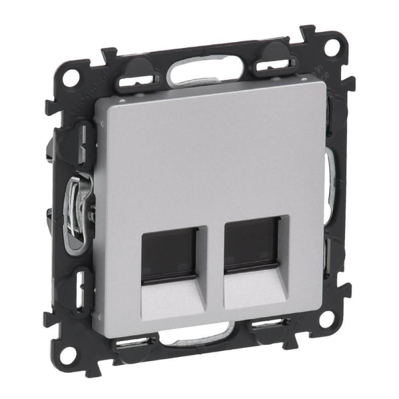 Информационная розетка RJ45 двойная Legrand Valena Life 5 кат UTP алюминий 753641 в Санкт-Петербурге