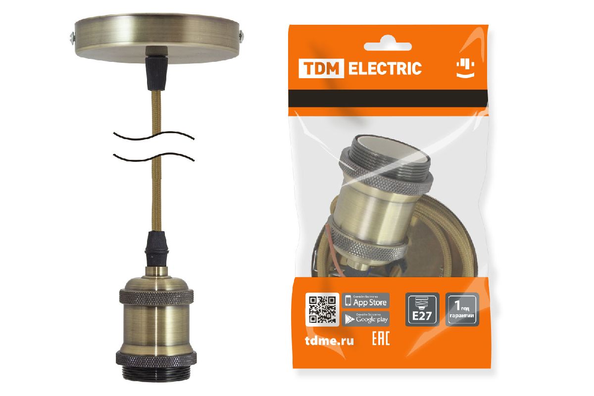 Патрон с кабелем TDM Electric Лофт SQ0335-0071 в Санкт-Петербурге