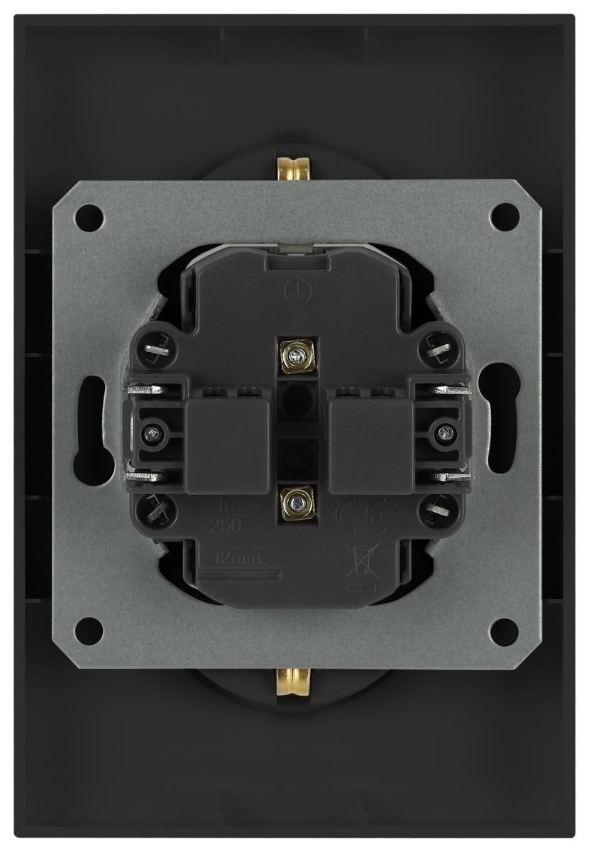 Розетка Эра Arktik 16-2107-05 без заземления двойная 2X2P 16А-250В антрацит Б0071685 в #REGION_NAME_DECLINE_PP#