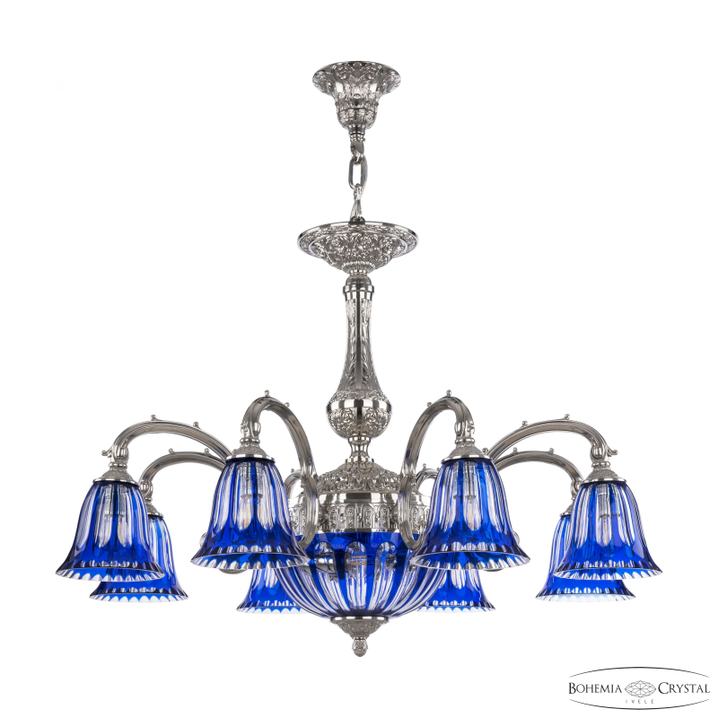 Подвесная люстра Bohemia Ivele Crystal Verona 72109P/8/210 Ni P2 D Clear-Blue/H-1H в #REGION_NAME_DECLINE_PP#