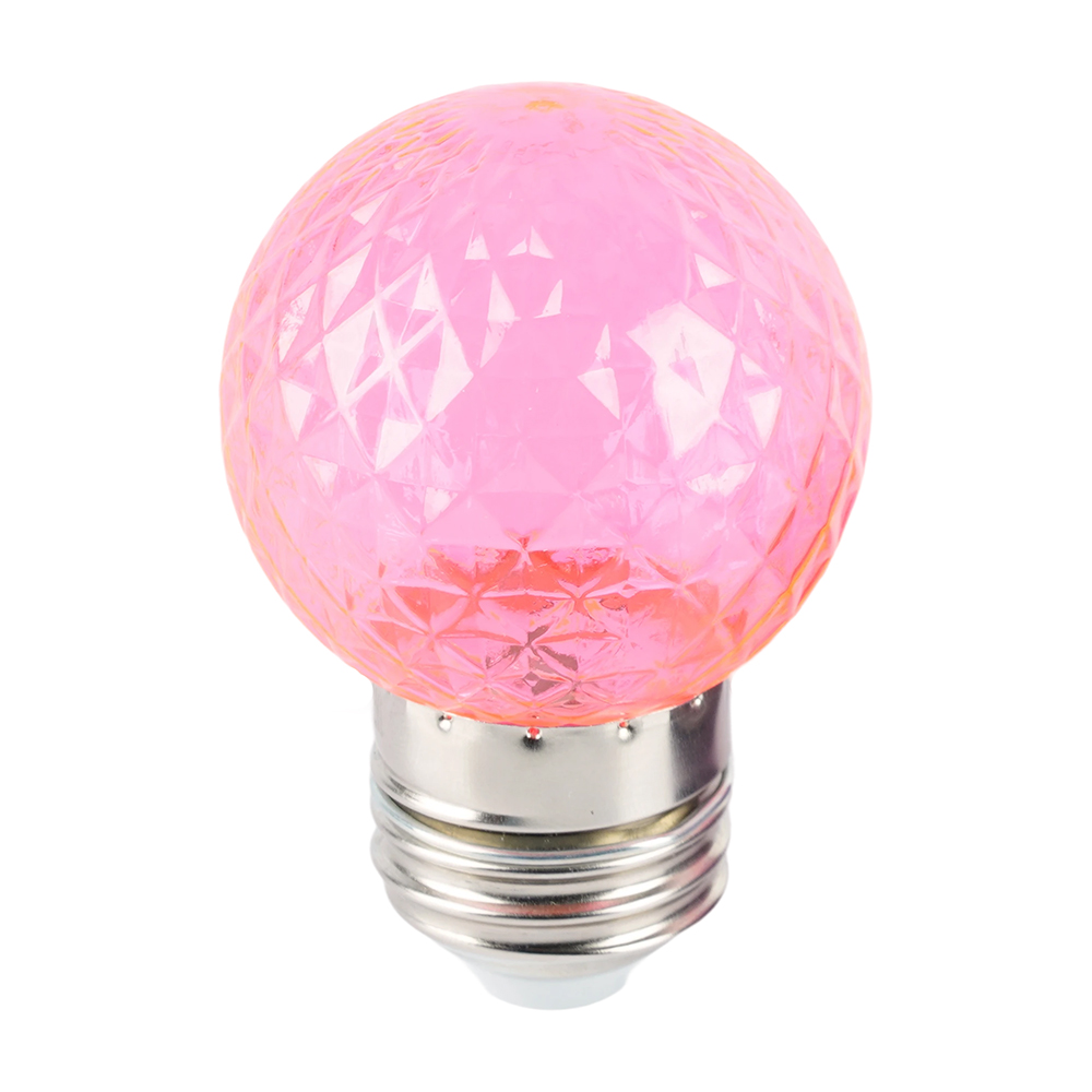 Лампа светодиодная Feron LB-385 шар розовый прозрачный E27 1W 230V 52177 в Санкт-Петербурге