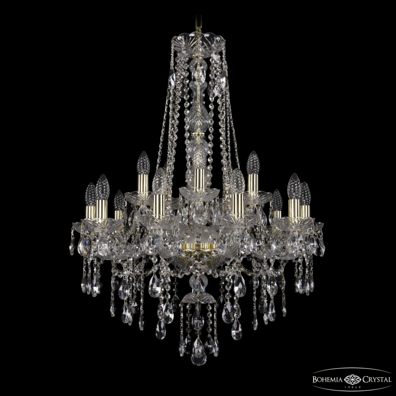 Подвесная люстра Bohemia Ivele Crystal 1415/10+5/220/h-86 G в Санкт-Петербурге