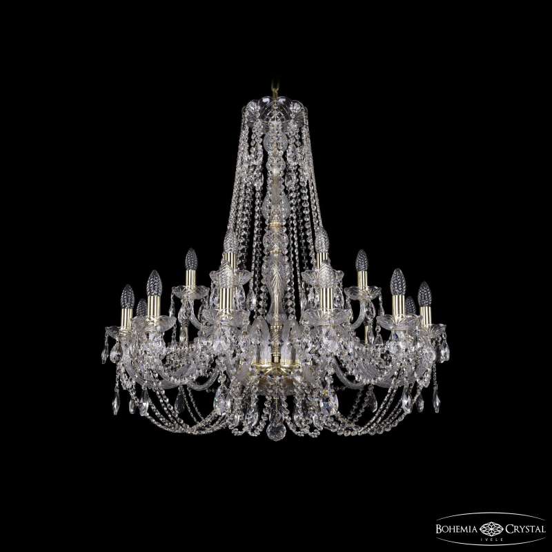 Подвесная люстра Bohemia Ivele Crystal 1406/12+6/300/h-90 G в Санкт-Петербурге