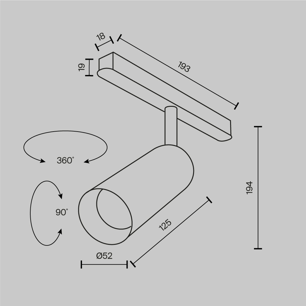 Трековый магнитный светильник Maytoni Focus Led TR032-2-12W2.7K-M-B в Санкт-Петербурге