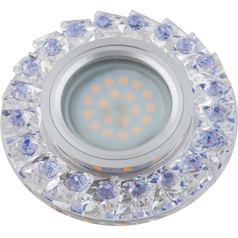 Встраиваемый светильник Fametto DLS-L120 GU5.3 CHROME/CLEAR+PURPLE UL-00000367 в Санкт-Петербурге