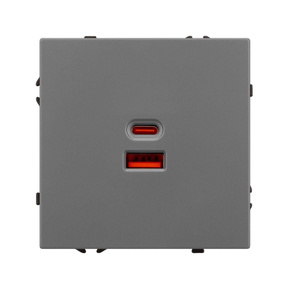 USB Розетка тип A+C софт-тач серый базальт Arlight SCT-MUAC-SFPL-FC-GR (65W, QC3) 054319(1) в #REGION_NAME_DECLINE_PP#