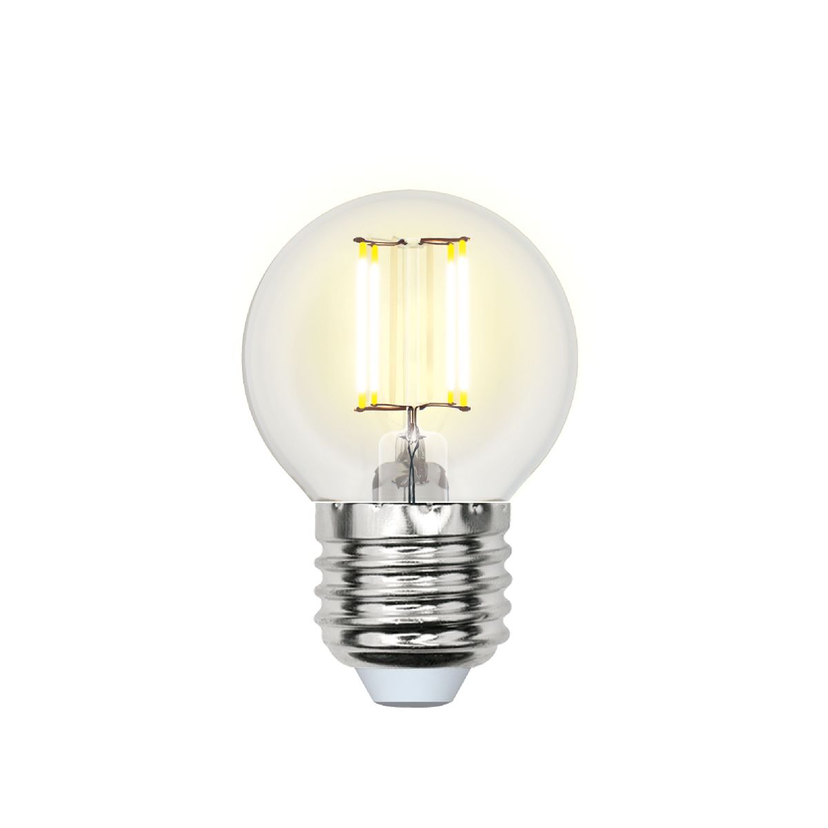 Лампа светодиодная (UL-00000196) Uniel E327 6W прозрачная LED-G45-6W/WW/E27/CL PLS02WH в Санкт-Петербурге