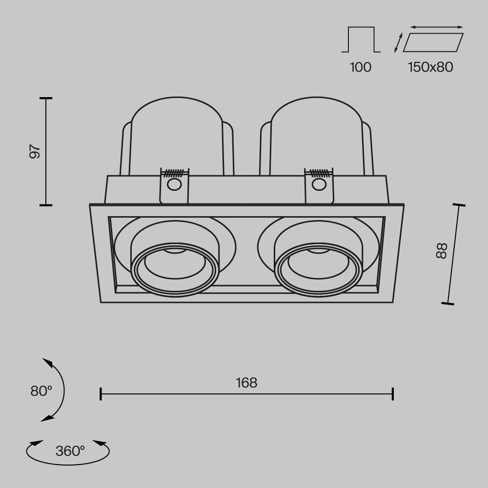 Встраиваемый Maytoni Technical Hidden DL095-02-10W3K-W в Санкт-Петербурге