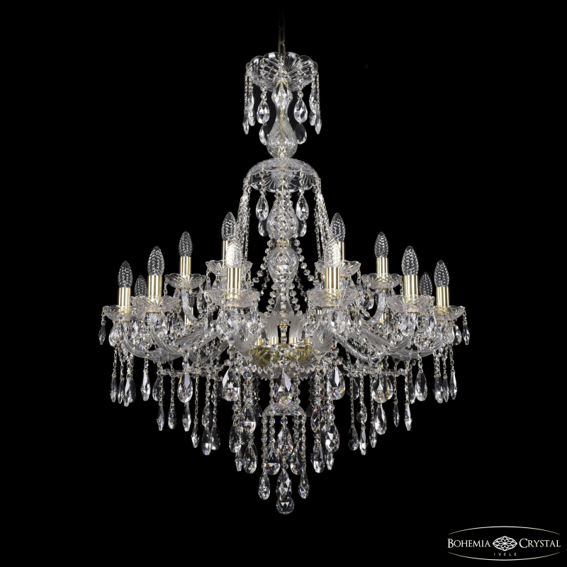 Подвесная люстра Bohemia Ivele Crystal 1415/12+6/300/XL-108 G в Санкт-Петербурге