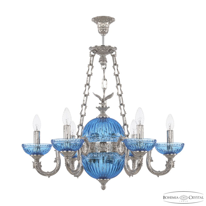 Подвесная люстра Bohemia Ivele Crystal Florence 71003P/6/175 Ni P Aquamarine/M-1G FE1S в Санкт-Петербурге
