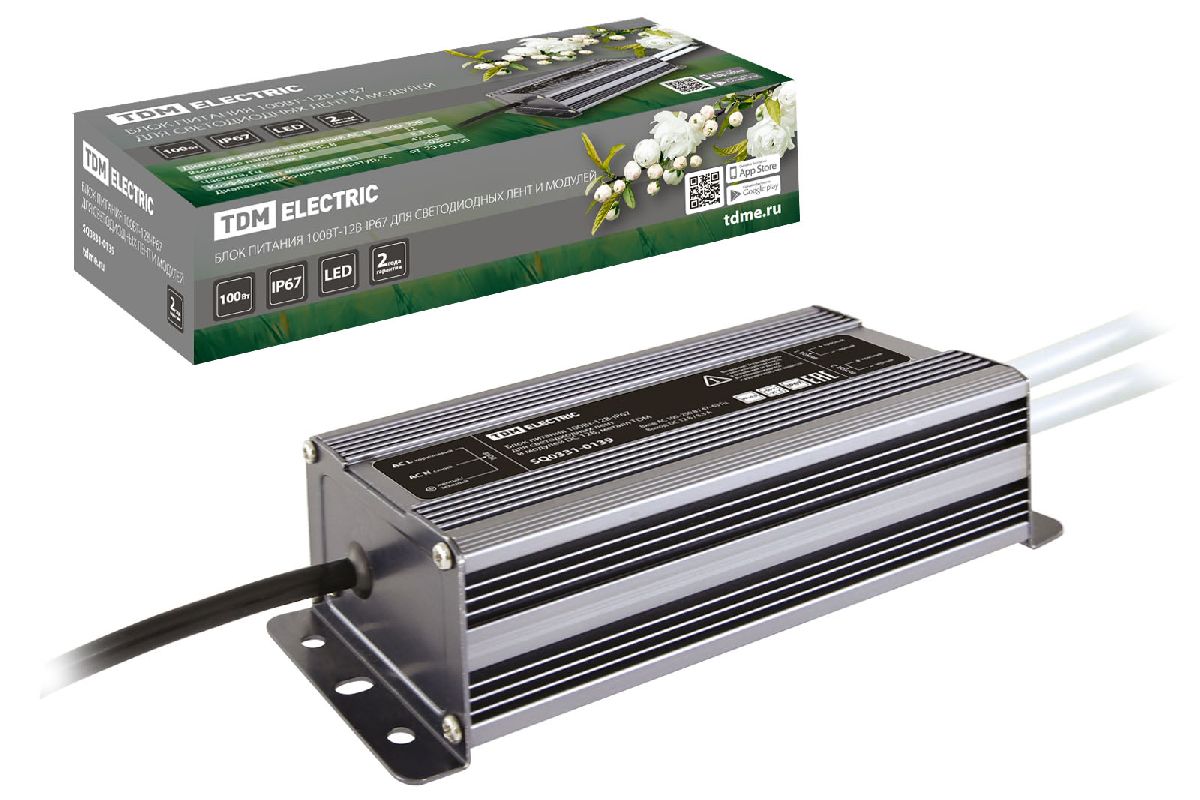 Блок питания TDM Electric 100Вт DC12В 8.3A IP67 SQ0331-0139 в Санкт-Петербурге