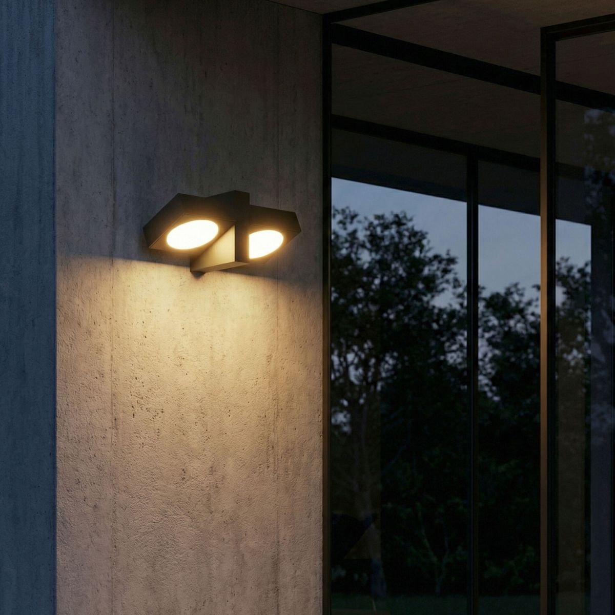 Уличный настенный светильник Elektrostandard Twin 35170/D черный 4690389219429 a072075 в Санкт-Петербурге