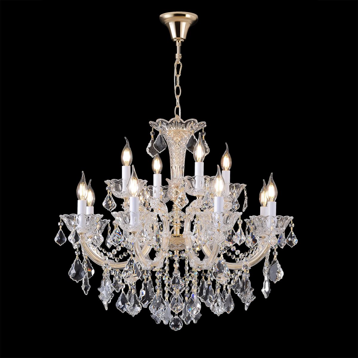 Подвесная люстра Crystal Lux CRISTELLE SP8+4 GOLD в Санкт-Петербурге
