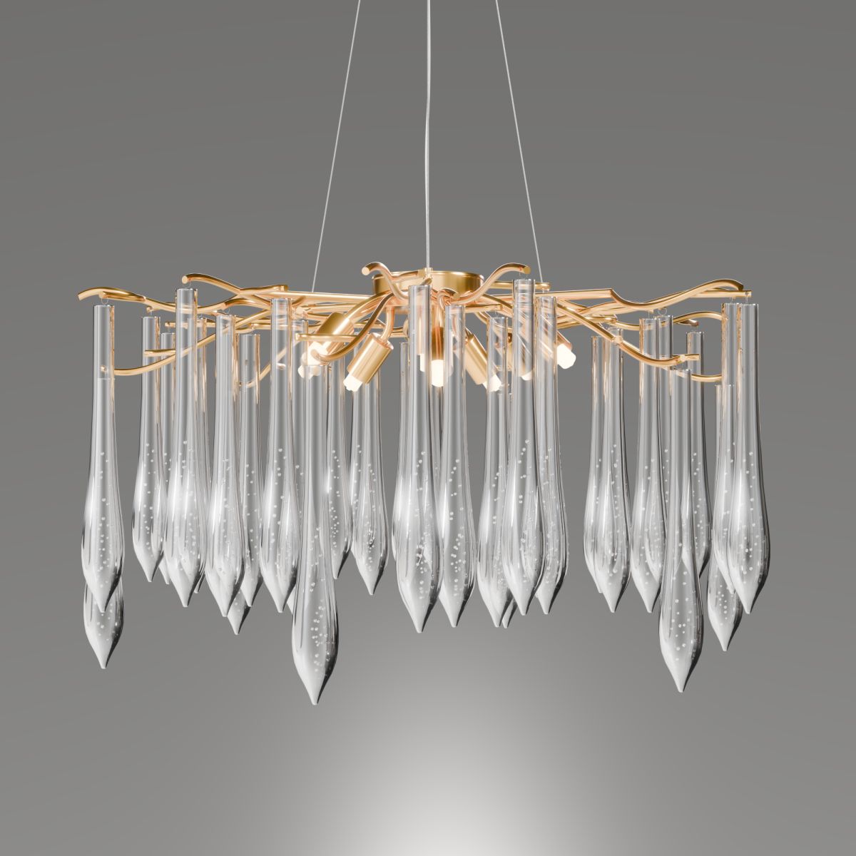 Подвесная люстра Lightera Dewdrop LE302L-8G в #REGION_NAME_DECLINE_PP#