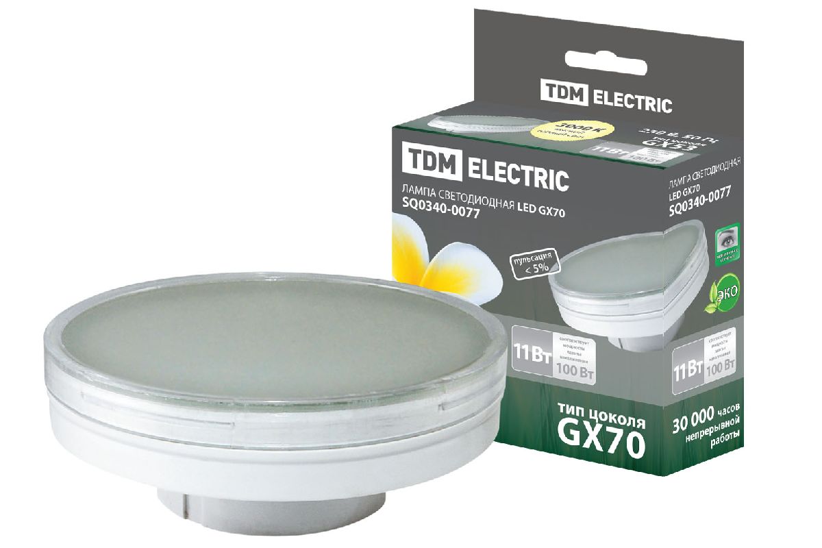 Лампа светодиодная TDM Electric GX70 11W 3000K прозрачная SQ0340-0077 в Санкт-Петербурге