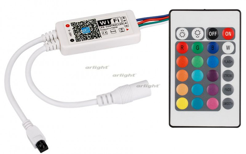 Контроллер Arlight LN-WIFI-IR24B-2 (12V, 96W, ПДУ 24кн, RGBW) 022404 в Санкт-Петербурге
