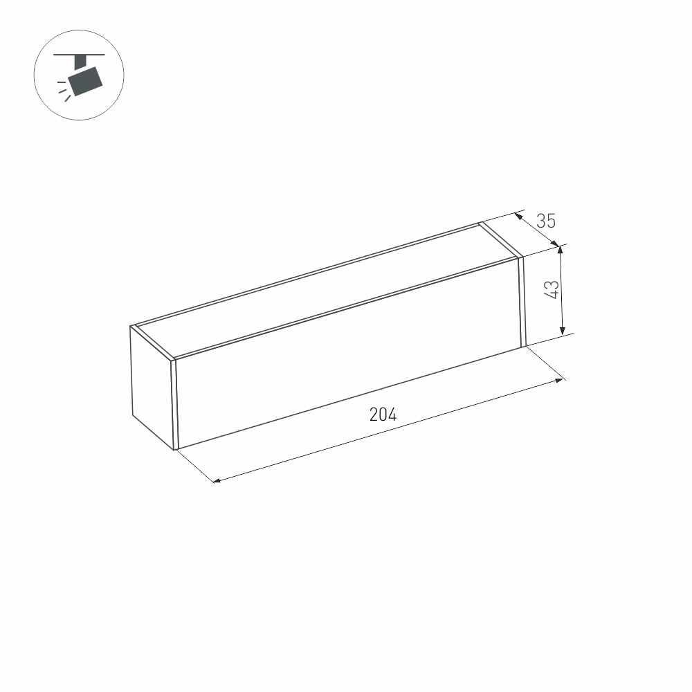 Трековый магнитный светильник Arlight MAG-FLAT-45-L205-6W Day4000 (BK, 100 deg, 24V, DALI) 046572 в Санкт-Петербурге