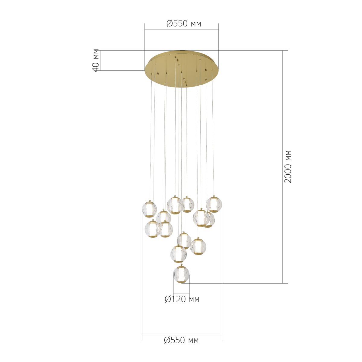 Каскадная люстра ST Luce Helmi SL6520.303.13 в Санкт-Петербурге