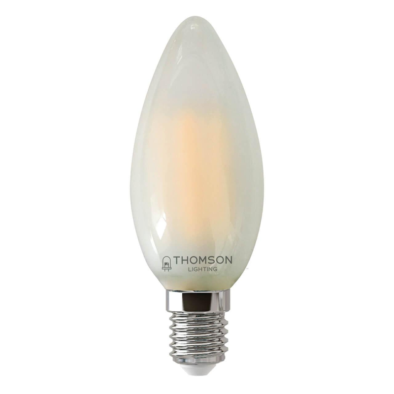 Лампа светодиодная филаментная Thomson E14 7W 4500K свеча матовая TH-B2136 в Санкт-Петербурге