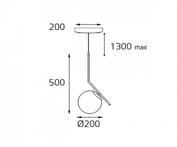 Подвесной светильник Italline Bolla SP 6212/200 brass в Санкт-Петербурге