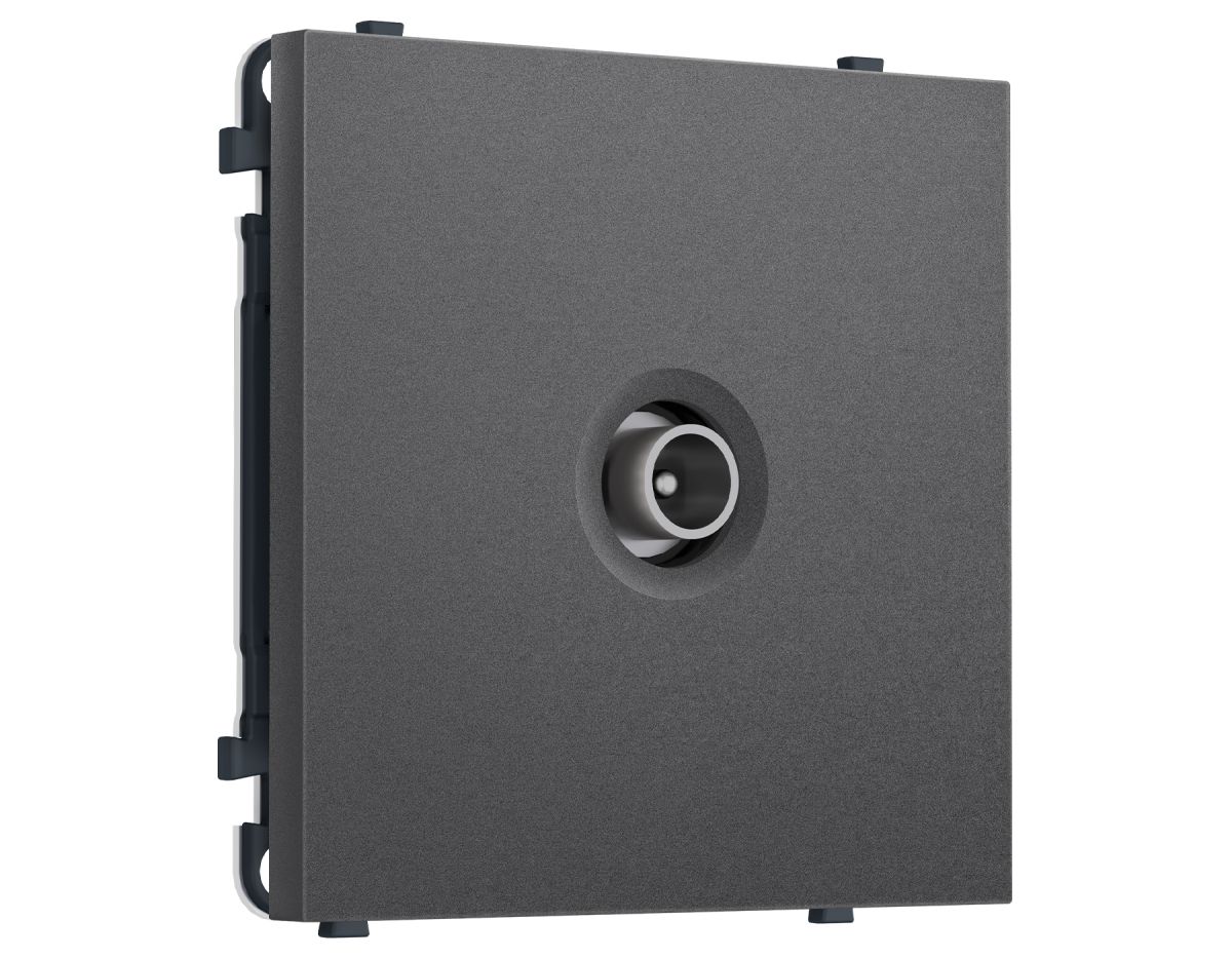 Комплект механизма TV розетки проходной SIGMA Антрацит серый 5-1000 MHz 4dB QUANT PRO Ambrella Volt MS663030 (SP6630, PR211) в #REGION_NAME_DECLINE_PP#