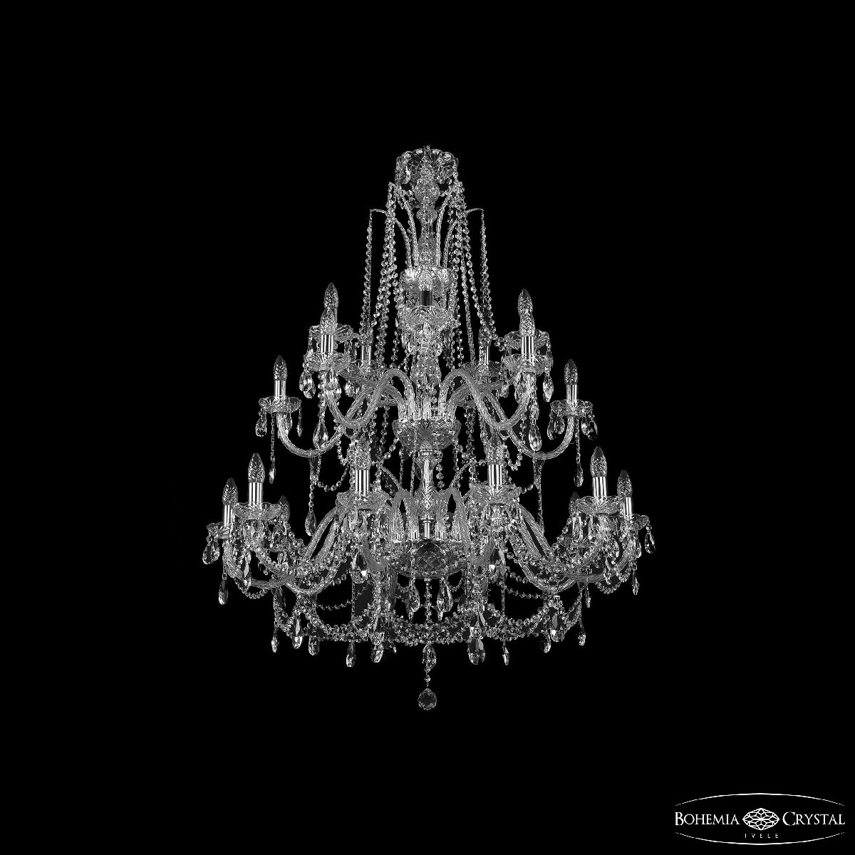 Подвесная люстра Bohemia Ivele Crystal 1411/10+5+5/360/2d Ni в Санкт-Петербурге