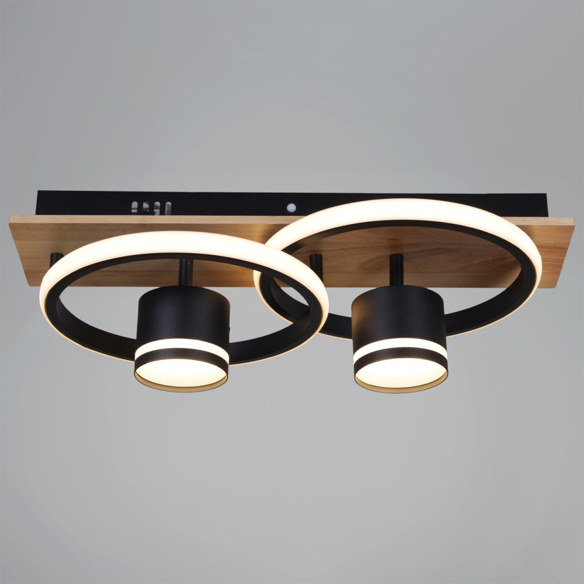 Потолочный светильник Reluce 29560-0.3-2+2 BK+WOOD в Санкт-Петербурге