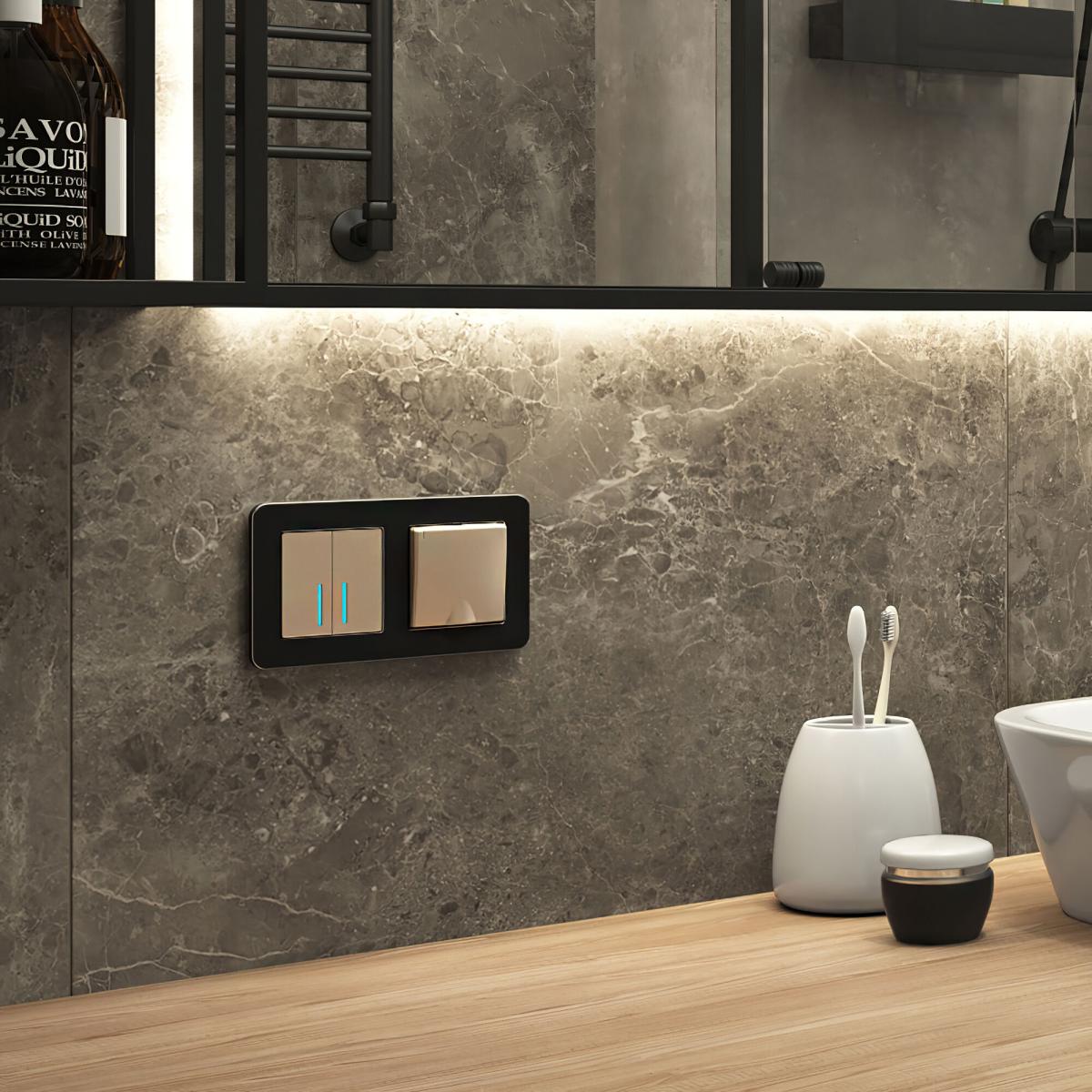 Рамка на 2 поста Werkel Platinum черный алюминий 4690389184451 W0022608 в Санкт-Петербурге