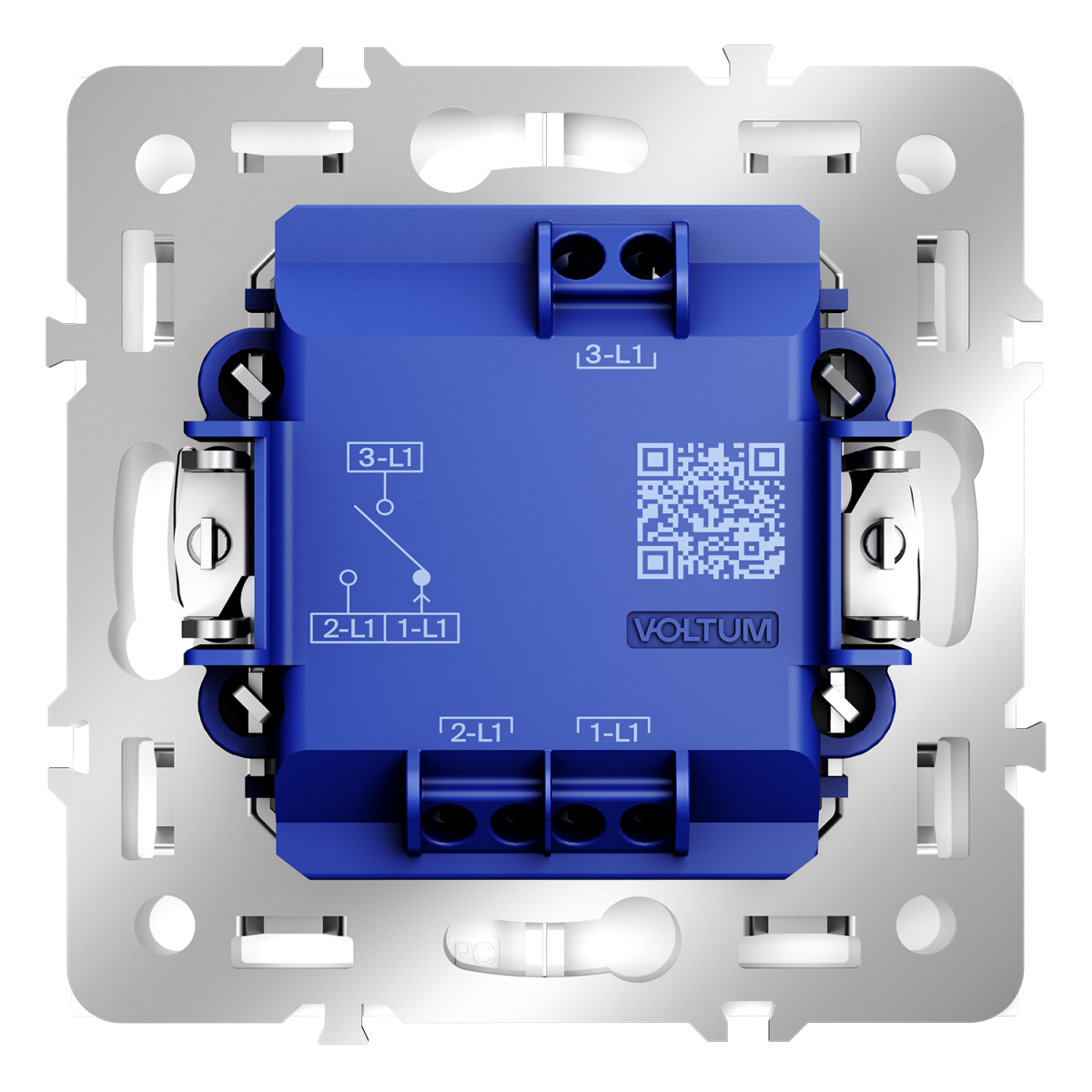 Выключатель встраиваемый Voltum S70 для жалюзи 10А, (белый глянцевый) VLS020701 в #REGION_NAME_DECLINE_PP#