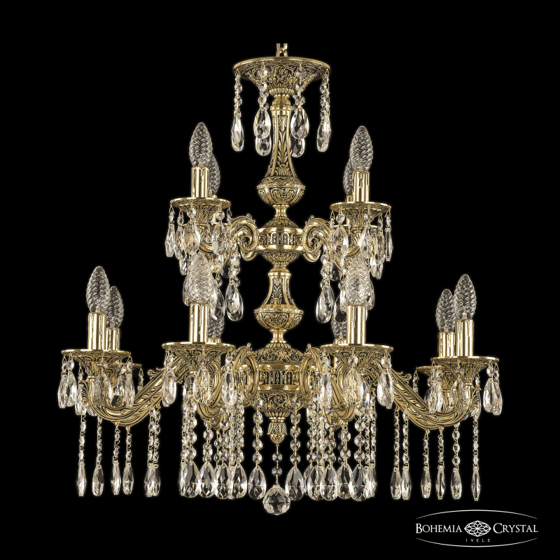 Подвесная люстра Bohemia Ivele Crystal Florence 71102/8+4/210/2d A GB в Санкт-Петербурге