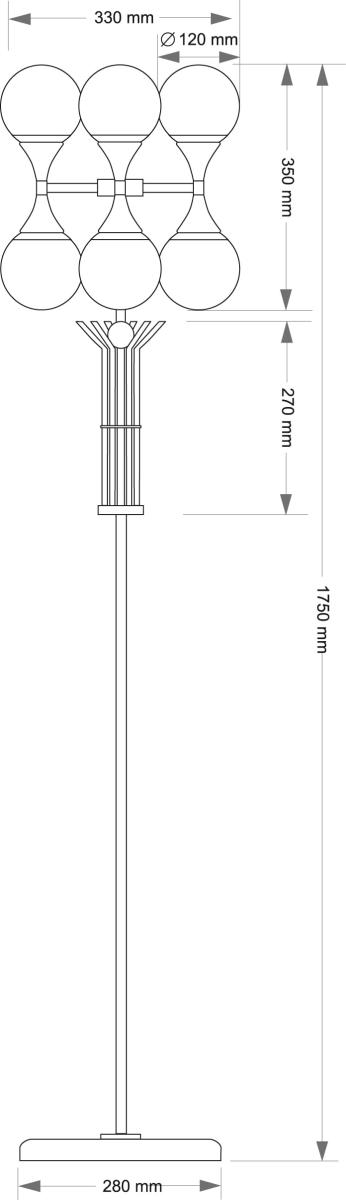 Торшер Kutek Bari BAR-LS-3 (ZM) в #REGION_NAME_DECLINE_PP#