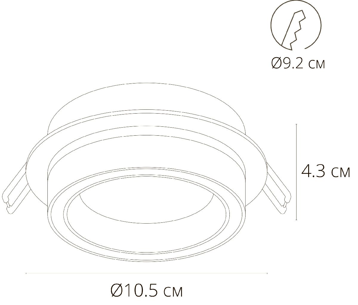 Встраиваемый светильник Arte Lamp Atik A4513PL-1BK в Санкт-Петербурге