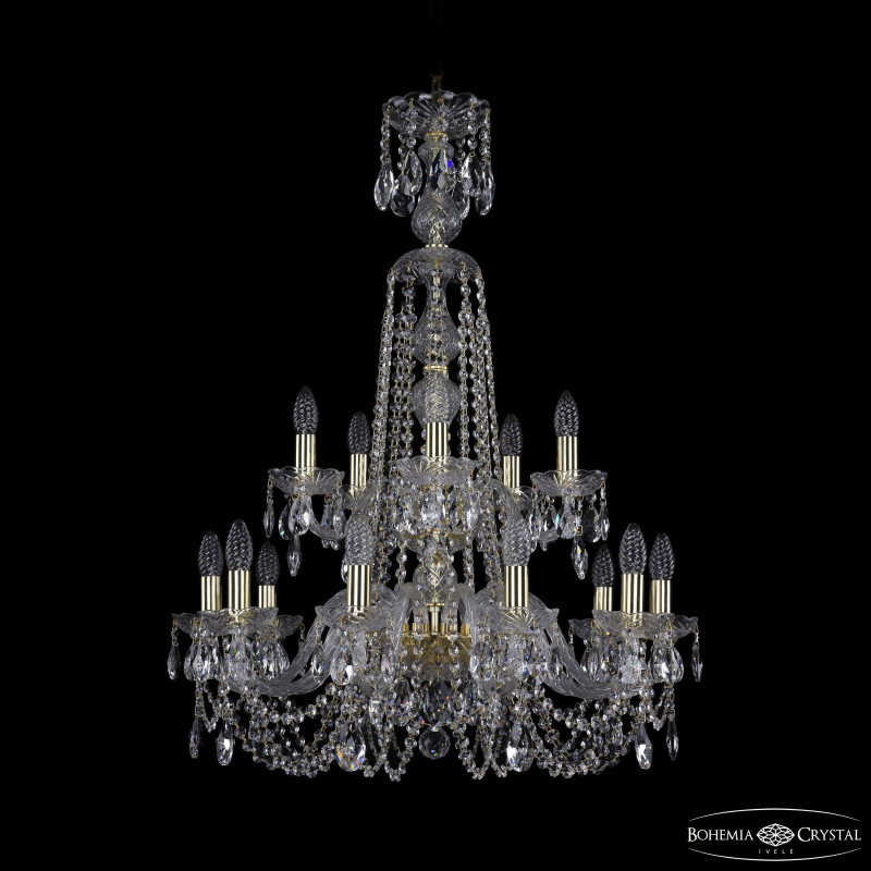 Подвесная люстра Bohemia Ivele Crystal 1402/10+5/240/XL-90/2d G в Санкт-Петербурге