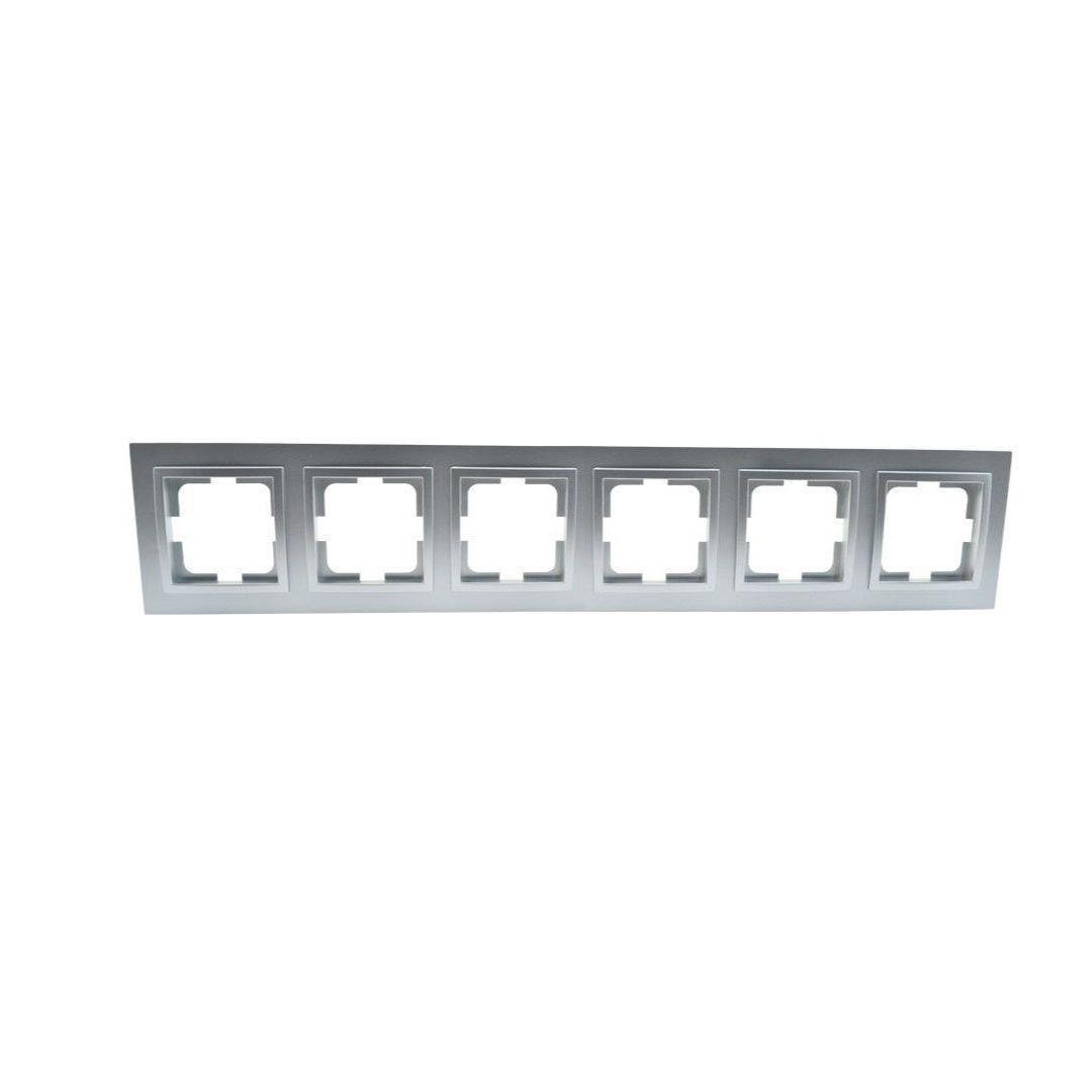 Рамка на 6 постов Mono Electric Despina серебро 102-210000-166 в Санкт-Петербурге