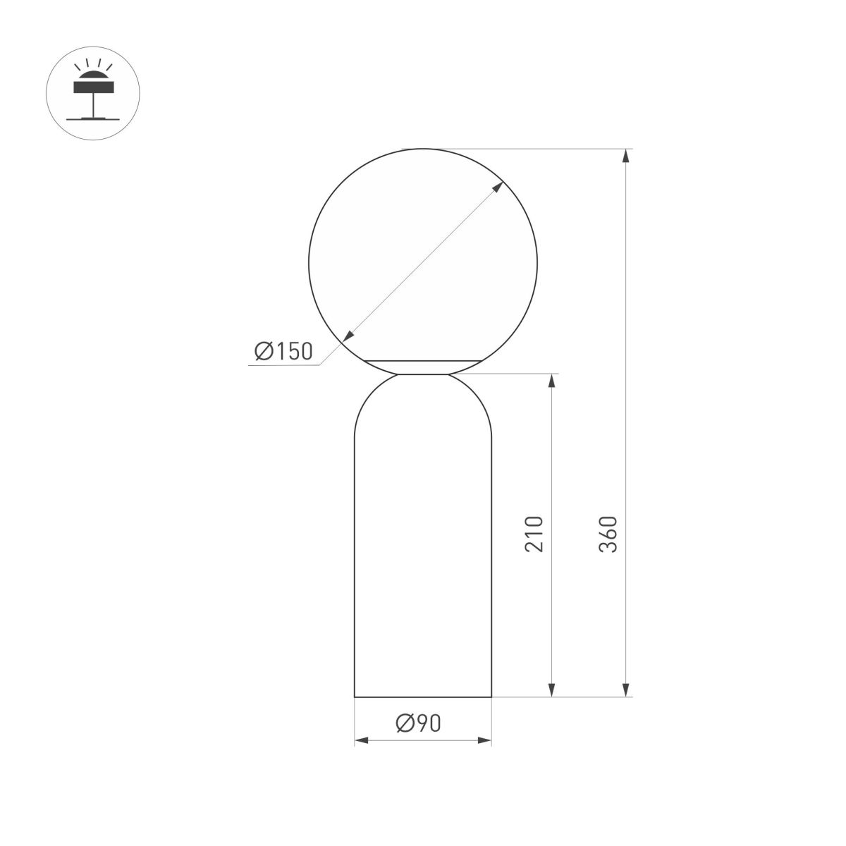 Настольная лампа Arlight SP-SILKA-TAB-R150-6W Warm2700 (WH, 330 deg, 230V, TOUCH-DIM) (IP20, Натуральный шелк) 056890 в Санкт-Петербурге