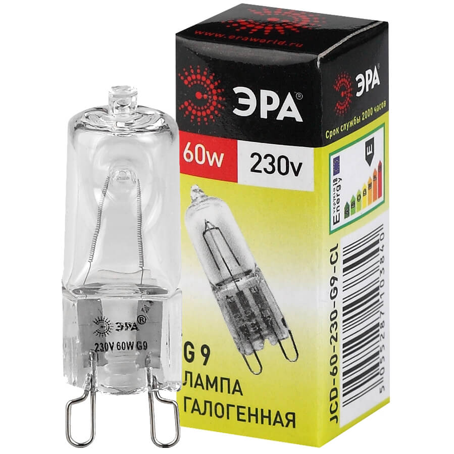 Лампа галогенная ЭРА G9 60W 2700K прозрачная G9-JCD-60-230V-CL C0027370 в Санкт-Петербурге