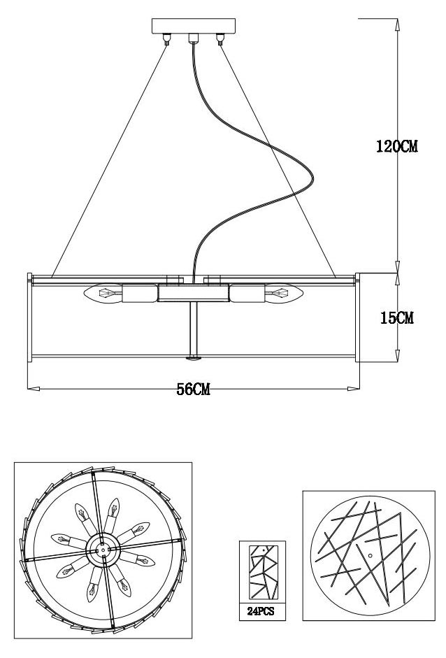 Подвесной светильник Arte Lamp Galatea A1222LM-8CC в Санкт-Петербурге