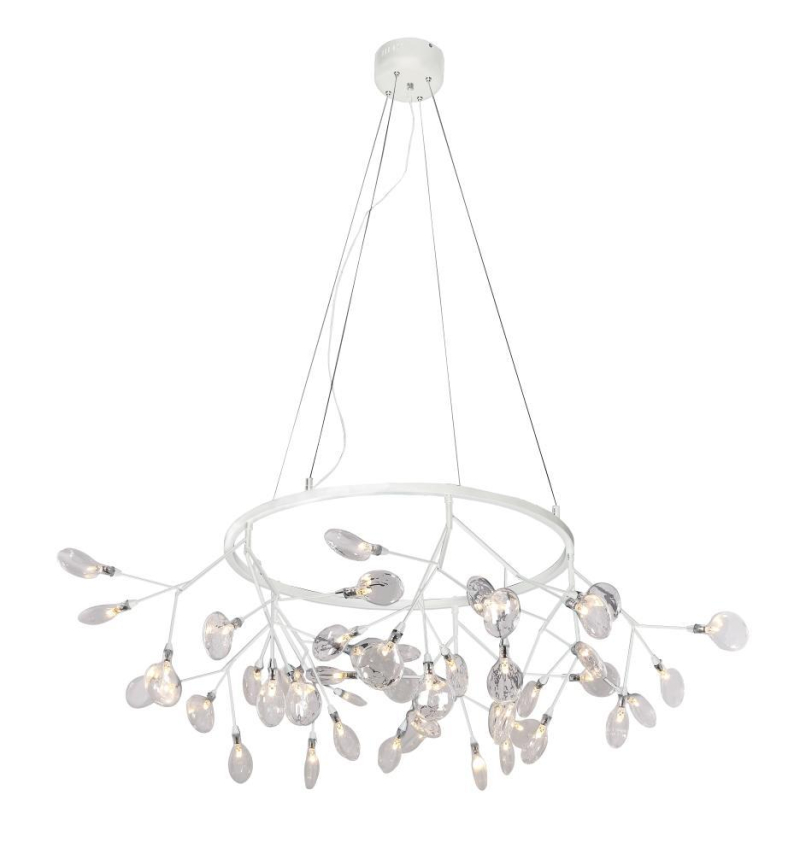 Подвесная светодиодная люстра Crystal Lux Evita SP45 D White/Transparent в Санкт-Петербурге