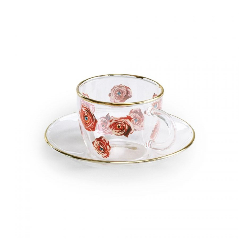 Блюдце с чашкой Roses Seletti Toiletpaper Glass 15971 в Санкт-Петербурге