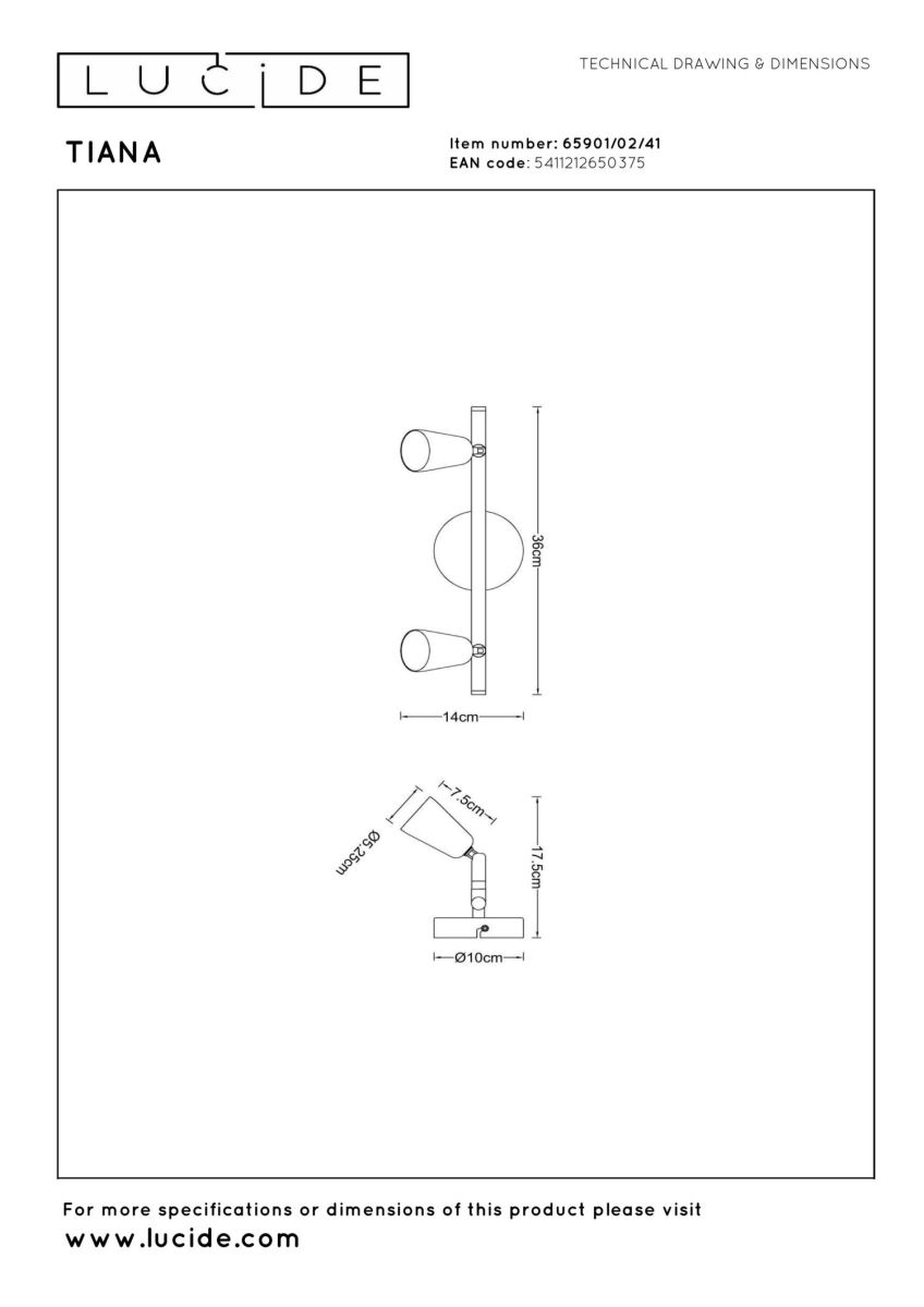 Спот Lucide Tiana 65901/02/41 в #REGION_NAME_DECLINE_PP#