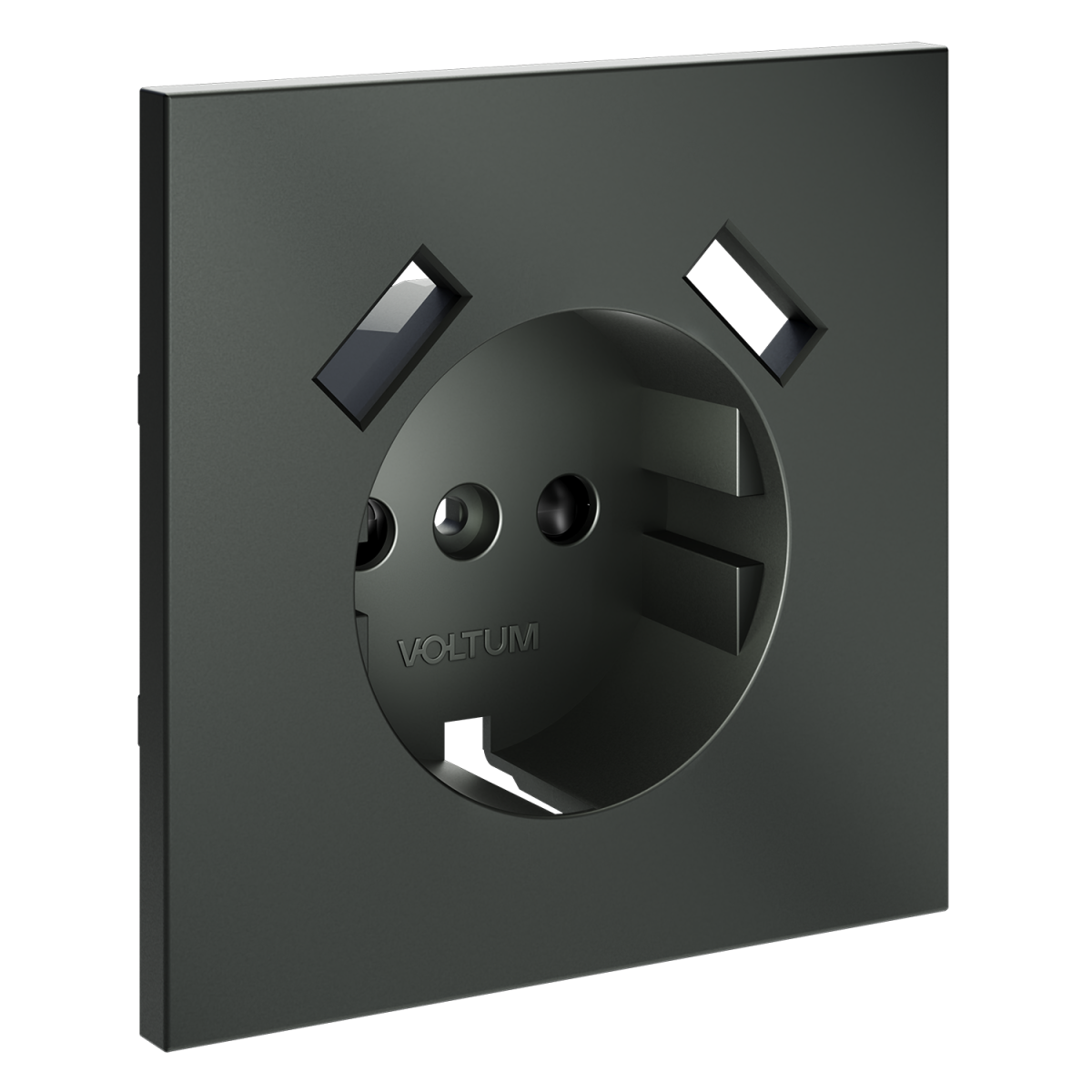 Накладка для розетки с заземлением и защитными шторками, с USB A+A Voltum S70 (титан) VLS000906 в Санкт-Петербурге