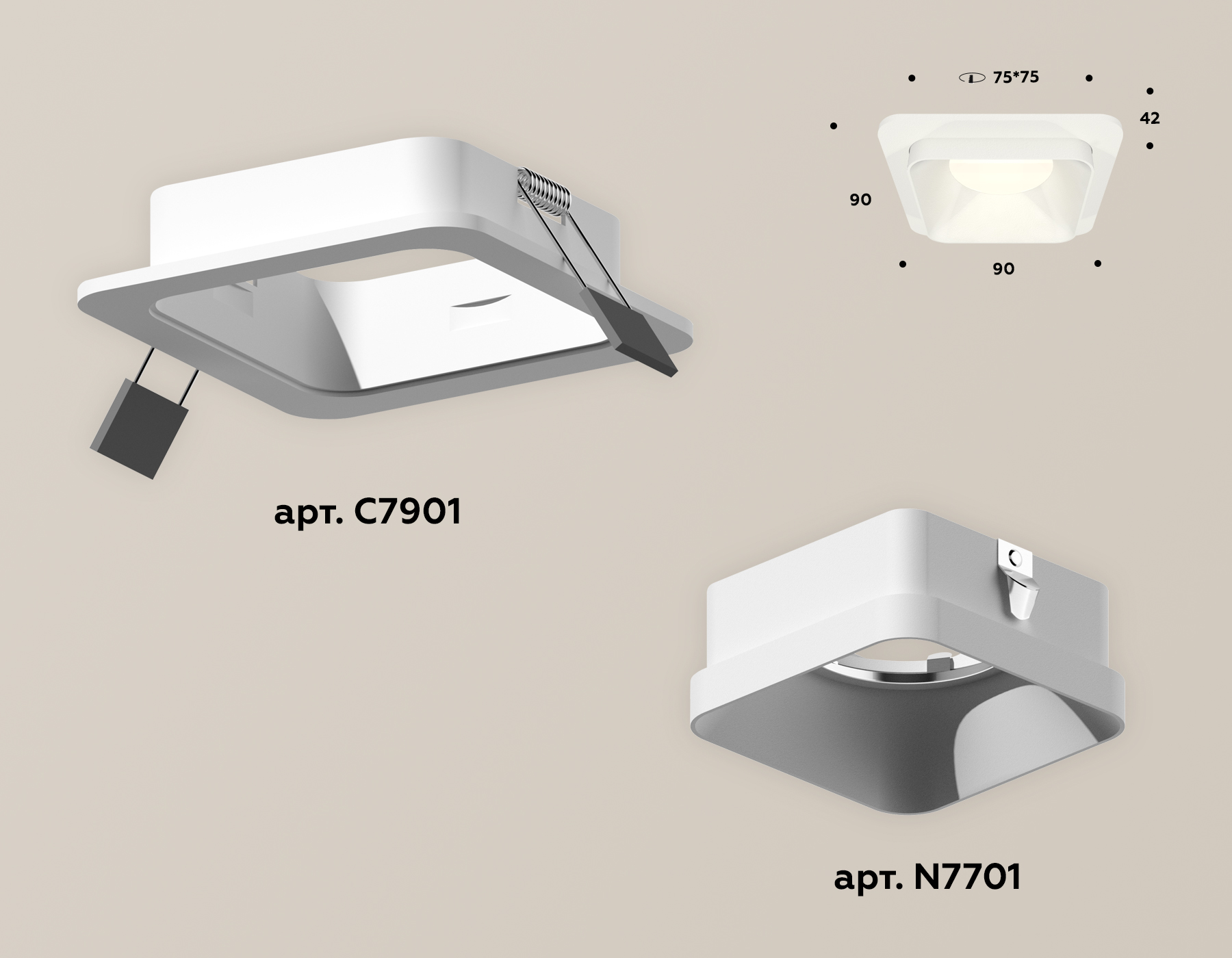 Встраиваемый светильник Ambrella Light Techno XC7901001 (C7901, N7701) в #REGION_NAME_DECLINE_PP#