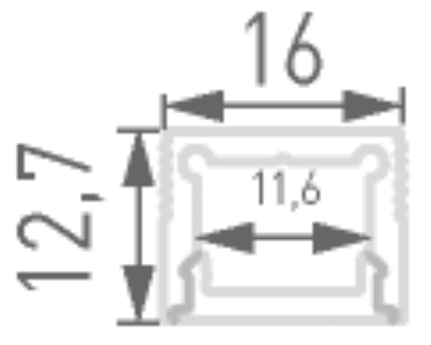 Профиль алюминиевый DesignLed LS.1613 002166 в Санкт-Петербурге