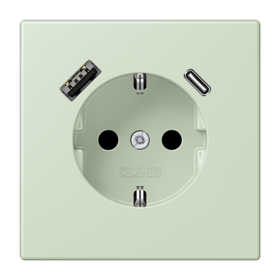 Розетка 2K+З USB Typ AC Jung LC1520-15CA218 в Санкт-Петербурге