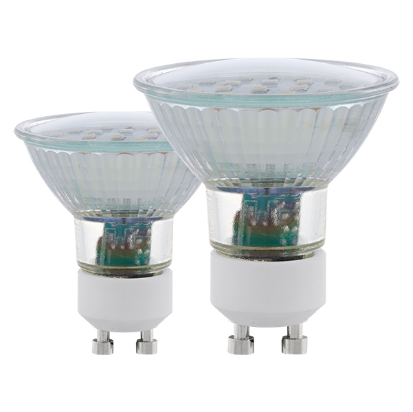 Светодиодная лампа Eglo GU10 5W 4000K рефлектор прозрачный 2шт 11539 в #REGION_NAME_DECLINE_PP#