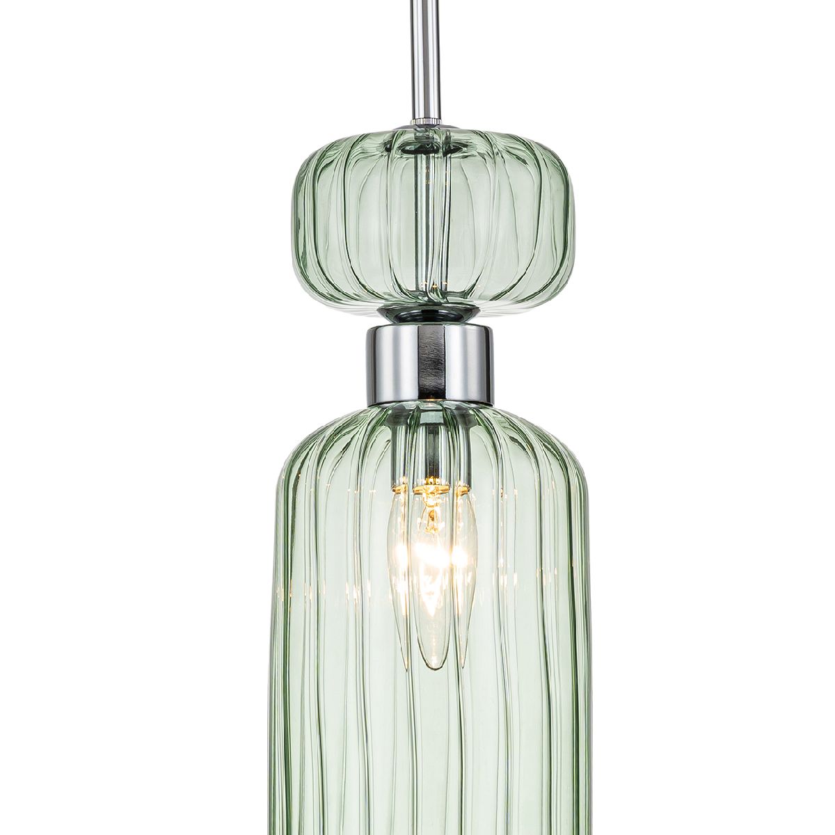 Подвесной светильник Escada Gloss 1141/1S Chrome/Green УЦ в Санкт-Петербурге