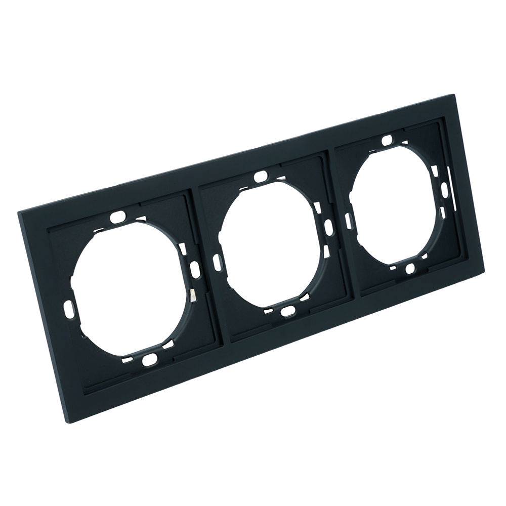 Рамка 3-местная Stekker Мия PFR00-3003-05 черный бархат 50463 в Санкт-Петербурге